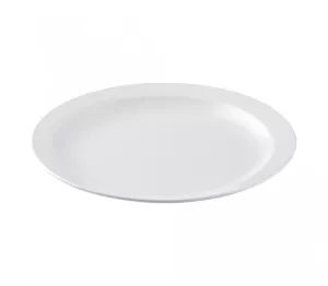 Assiette plate PC blanc réutilisable (Ø233mmx24mm)